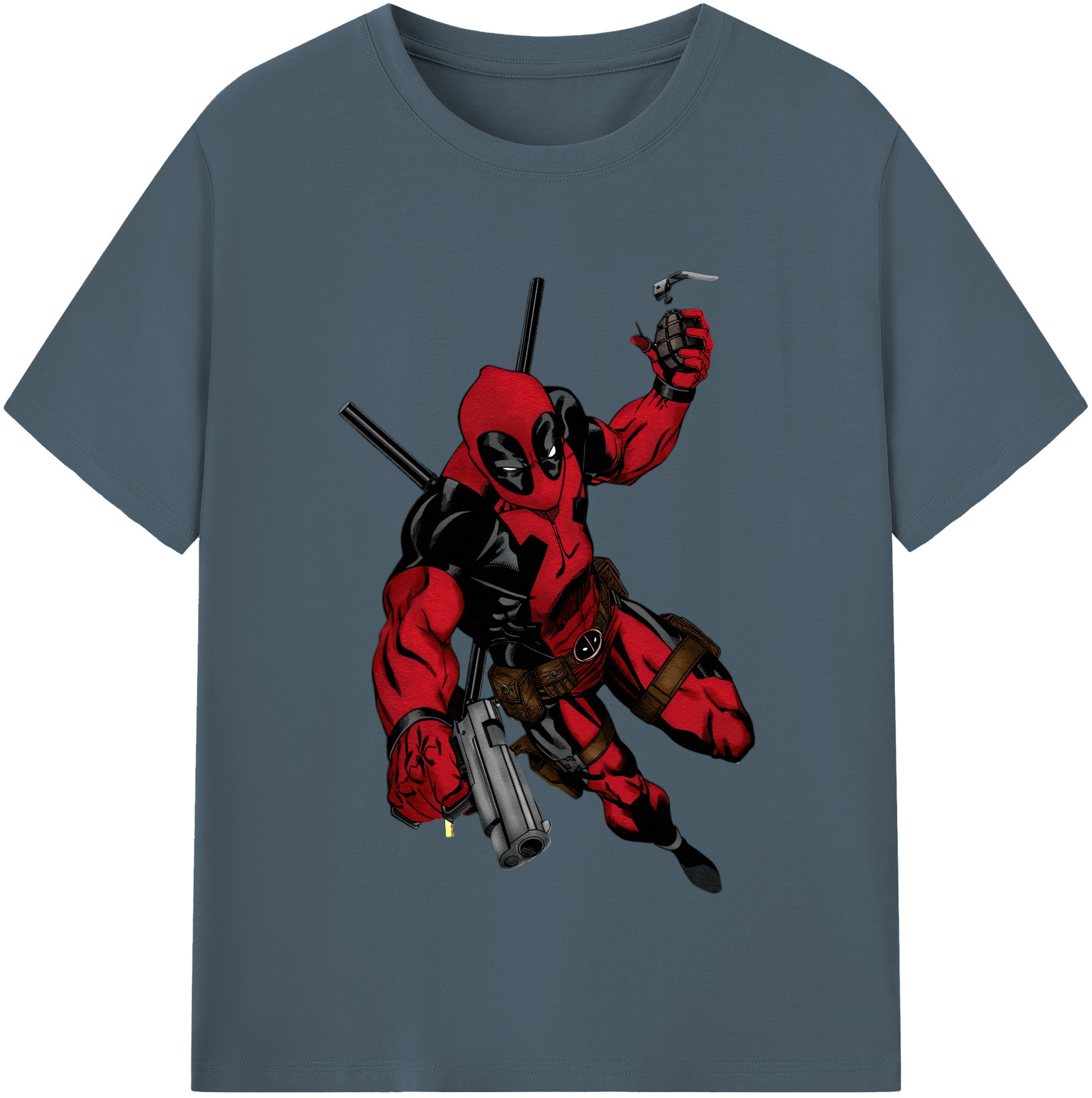 （画像用） Deadpool デッドプール 綿100％半袖Tシャツ（フロントプリント）